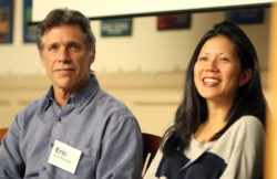 Eric Holt-Gimenez & Joann Lo at the opening of the Food Labor Center at UC Berkeley on Dec. 13. 2012