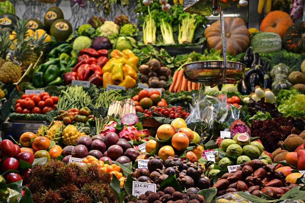 assorted fruits at the market